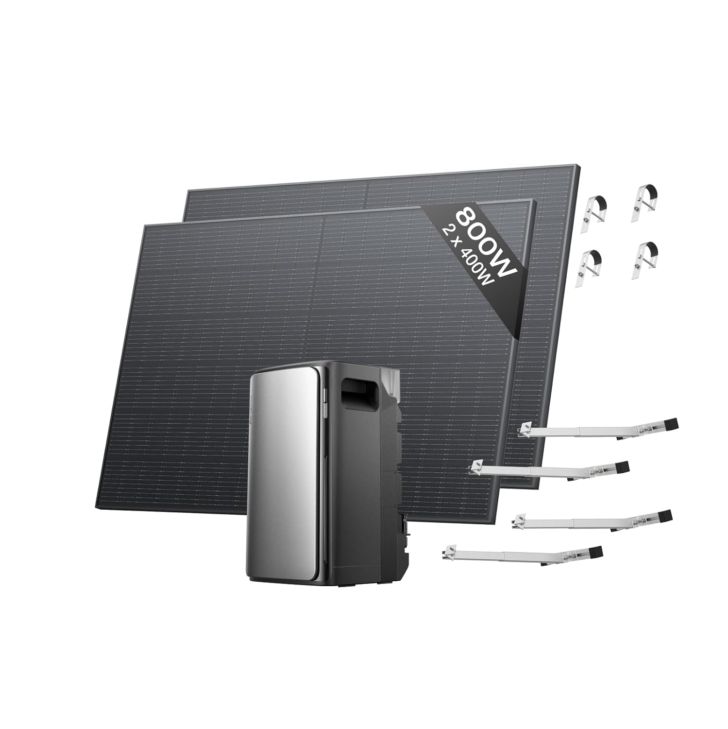 EcoFlow STREAM 800W with lattice-balcony brackets