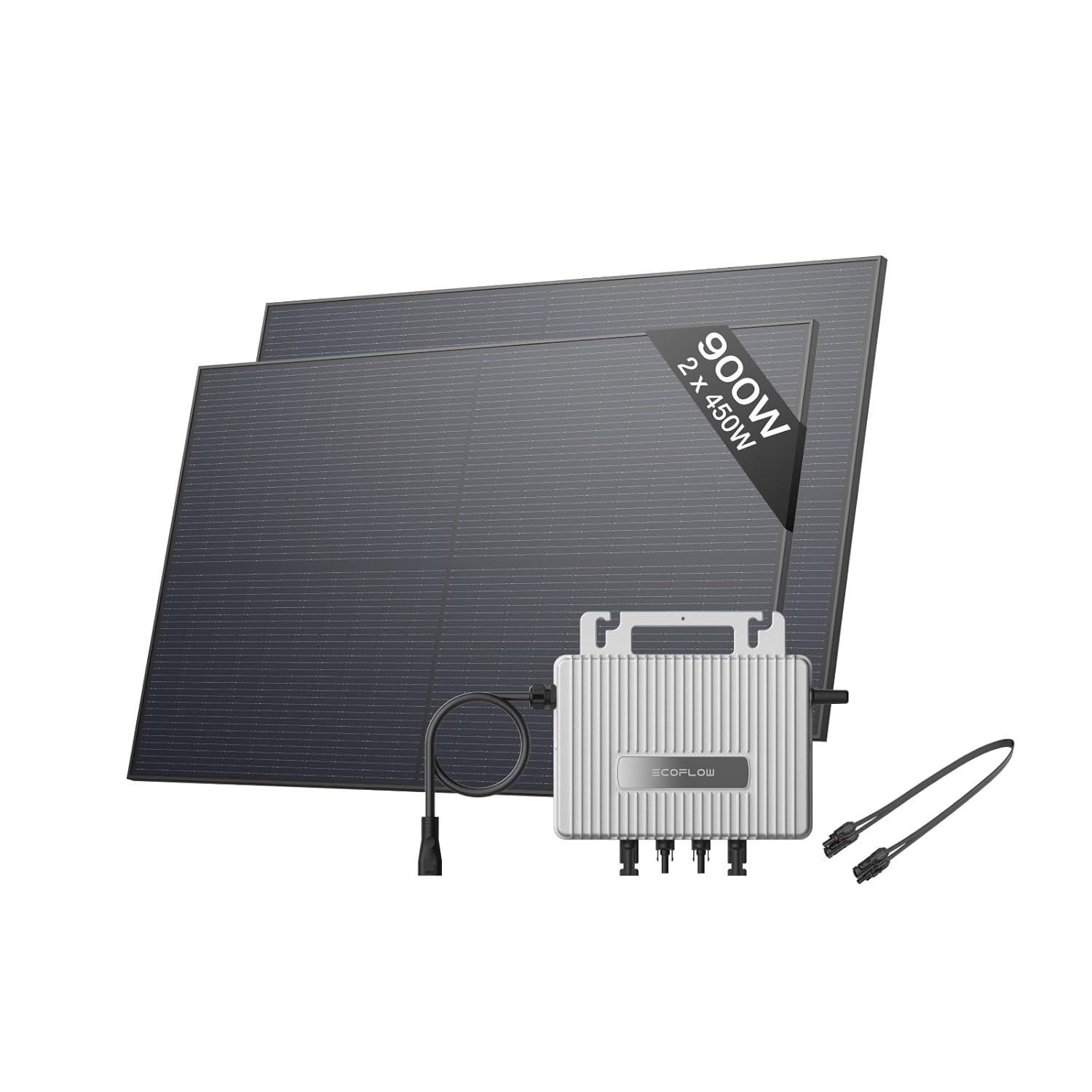 EcoFlow STREAM 800W Balcony Solar Kit, 2×400W panels + microinverter